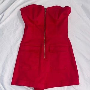 HOT Pink Zip Up Romper